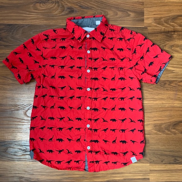 red dinosaur shirt